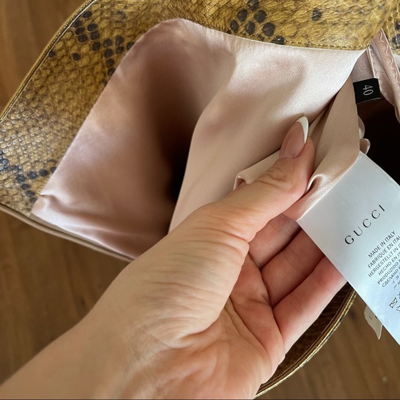 NWT Gucci Python Print Leather SKIRT 40/S - Picture 7 of 8